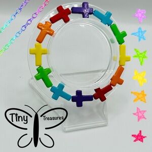 🌈Rainbow Scene Cross Kandi Bracelet🌈
